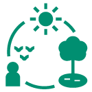 ícono caja biología