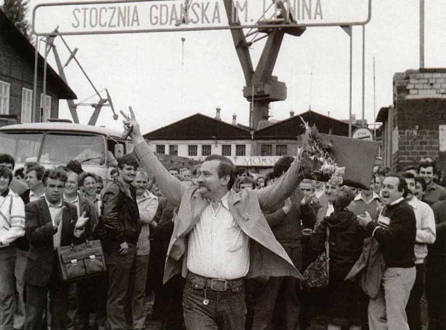 Lech Walesa en Gdansk